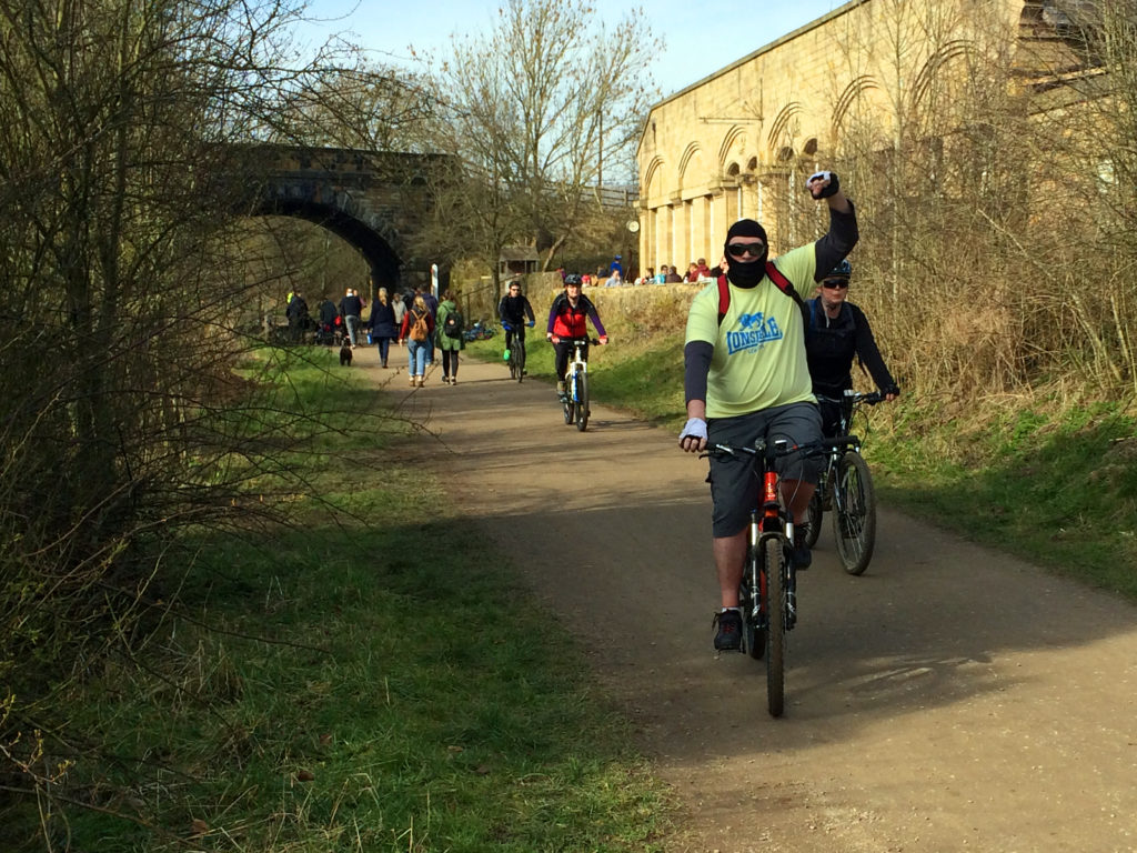 Paul winning the Monsal Trail